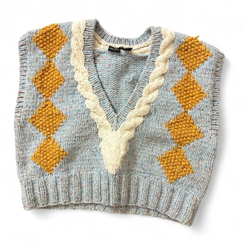 vintage liz claiborne chunky knitted vest